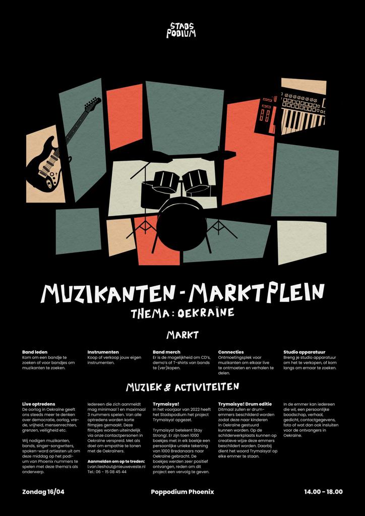 16-04-23 Muzikanten Marktplein,&nbsp;Breda