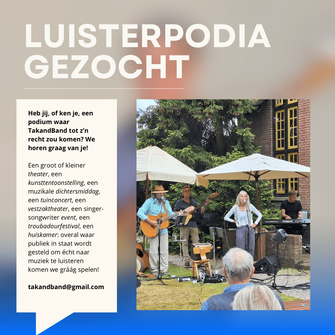 Nodig TakandBand uit voor jouw&nbsp;podium!